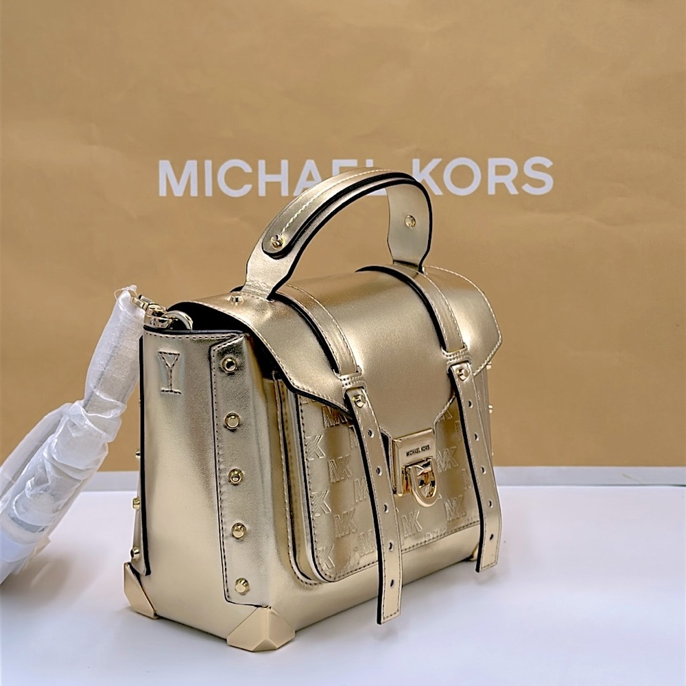 Michael Kors Manhattan Medium
Satchel Shoulder Crossbody bag MK
Pale Gold - Picture 4 of 14